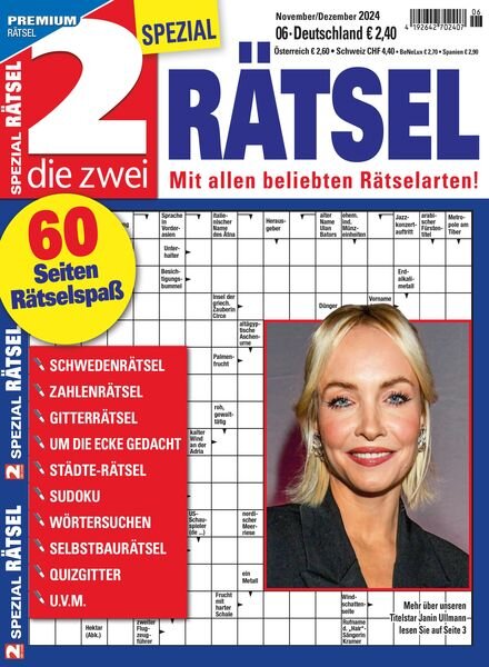 Die 2 Spezial Ratsel – November-Dezember 2024 Cover
