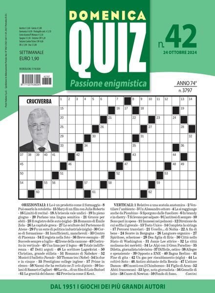 Domenica Quiz – 24 Ottobre 2024 Cover
