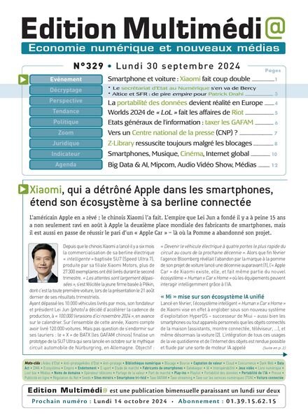 Edition Multimedia – 30 Septembre 2024 Cover