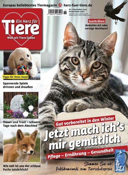 Ein Herz fur Tiere – November 2024 Cover