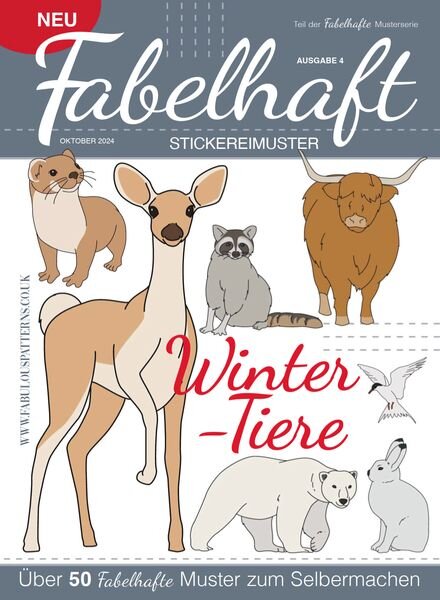Fabelhaft Stickereimuster – Winter Animals 2024 Cover
