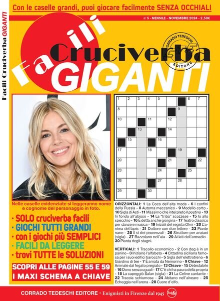 Facili Cruciverba – 15 Ottobre 2024 Cover