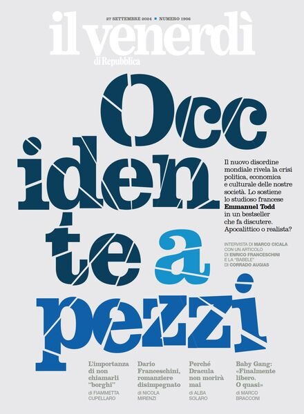 Il Venerdi di Repubblica – 27 Settembre 2024 Cover