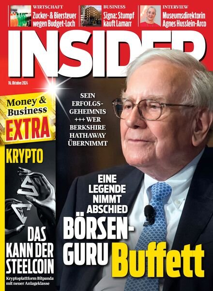 Insider Austria – 16 Oktober 2024 Cover