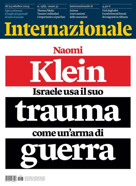 Internazionale – 18 Ottobre 2024 Cover