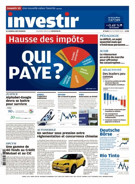 Investir – 12 Octobre 2024 Cover