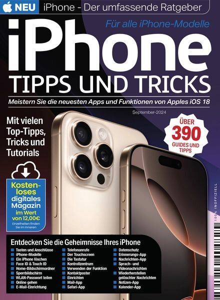 iPhone Guides Tipps und Tricks – September 2024 Cover