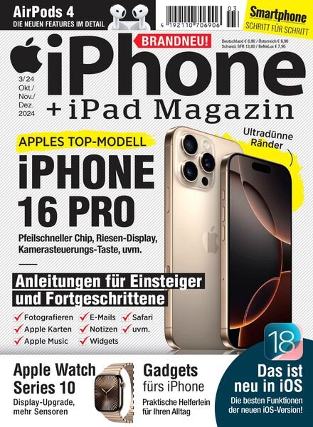 iPhone + iPad Magazin – Oktober-November-Dezember 2024 Cover