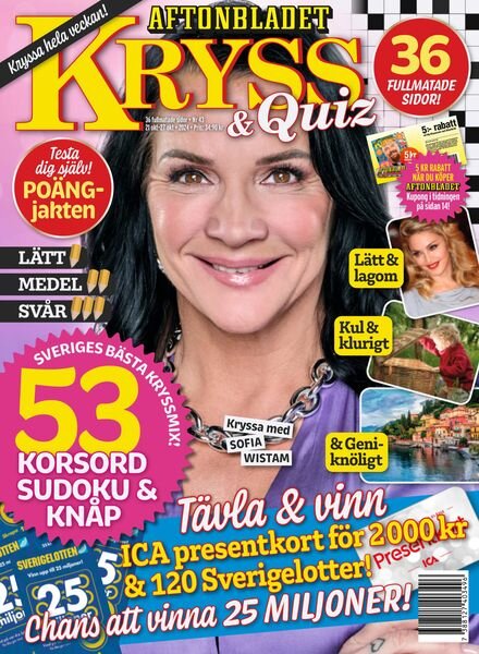 Kryss & Quiz – 21 Oktober 2024 Cover