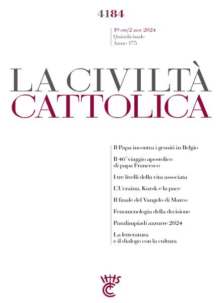 La Civilta Cattolica – 19 Ottobre 2024 Cover