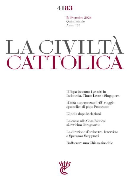 La Civilta Cattolica – 5 Ottobre 2024 Cover