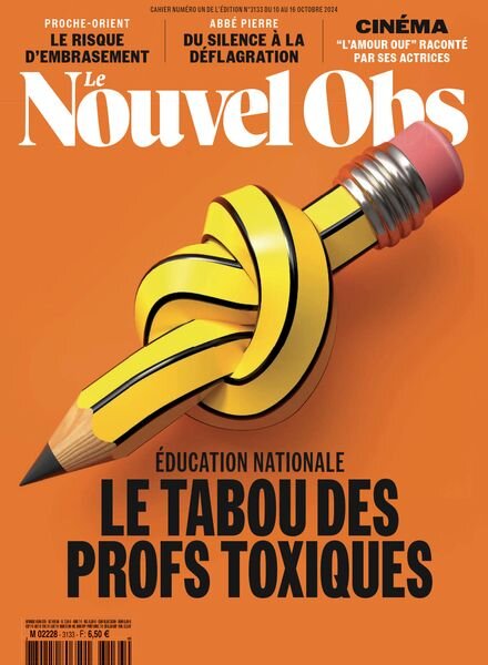 Le Nouvel Obs – 10 Octobre 2024 Cover