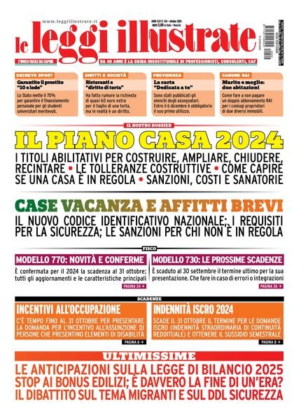Leggi Illustrate – Ottobre 2024 Cover