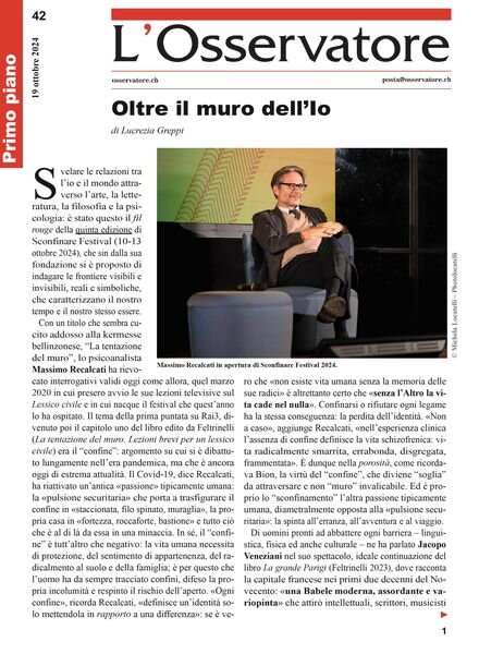 L’Osservatore – 19 Ottobre 2024 Cover