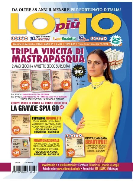 Lottopiu – Novembre 2024 Cover