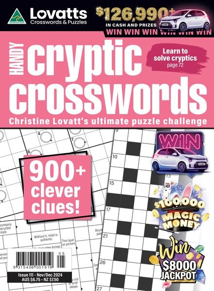 Lovatts Handy Cryptic – Issue 111 2024 Cover