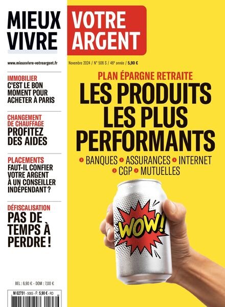 Mieux Vivre Votre Argent – Novembre 2024 Cover