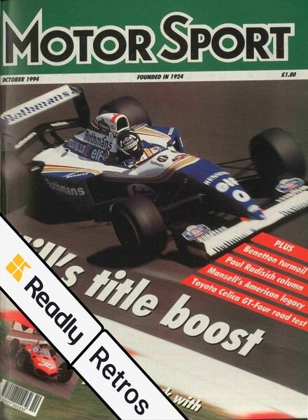 Motor Sport Magazine – October 1994 Cover