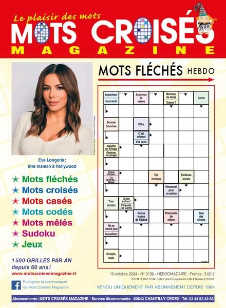 Mots Croises Magazine – 10 Octobre 2024 Cover