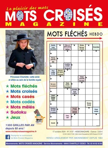 Mots Croises Magazine – 17 Octobre 2024 Cover