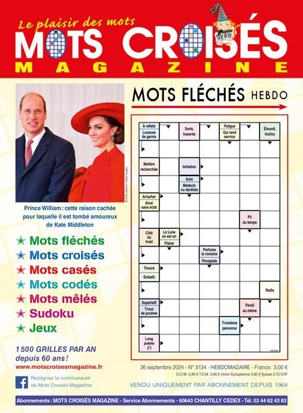 Mots Croises Magazine – 26 Septembre 2024 Cover