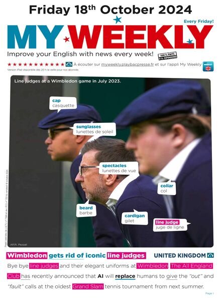 My Weekly fr – 18 Octobre 2024 Cover
