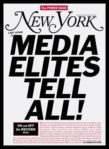 New York Magazine – 21 October 2024 Cover