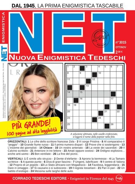 Nuova Enigmistica Tascabile – Ottobre-Novembre 2024 Cover