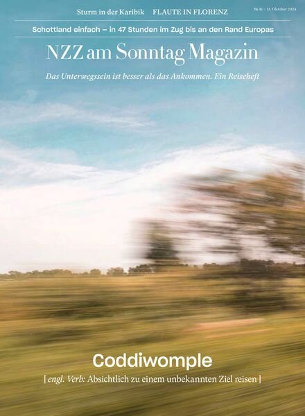 NZZ am Sonntag Magazin – 13 Oktober 2024 Cover