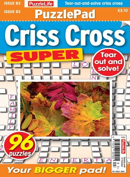 PuzzleLife PuzzlePad Criss Cross Super – Issue 83 2024 Cover