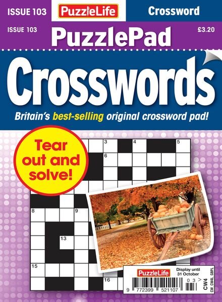 PuzzleLife PuzzlePad Crosswords – Issue 103 2024 Cover