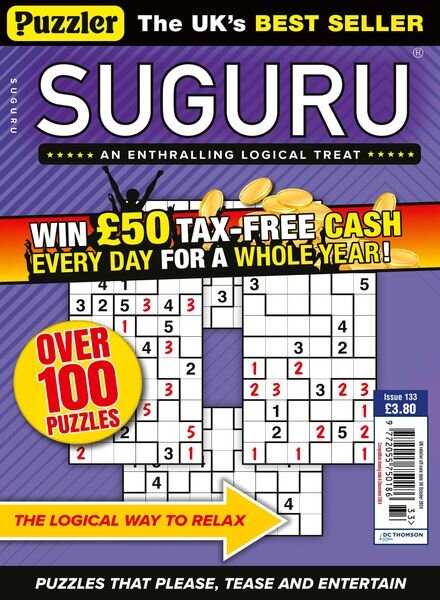 Puzzler Suguru – Issue 133 2024 Cover