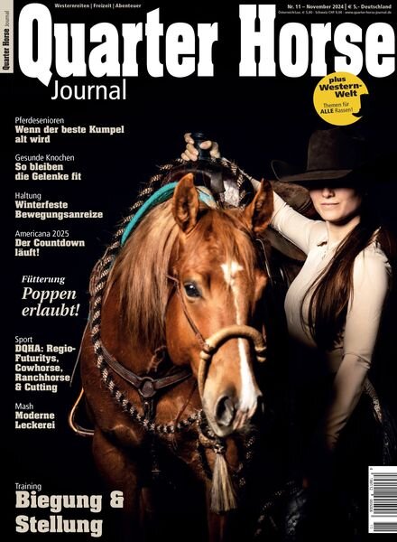 Quarter Horse Journal – November 2024 Cover