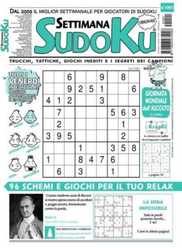 Settimana Sudoku – 18 Ottobre 2024