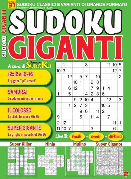 Sudoku Giganti – Novembre-Dicembre 2024 Cover