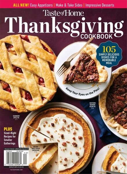 Taste of Home Thanksgiving Cookbook 2024 Cover