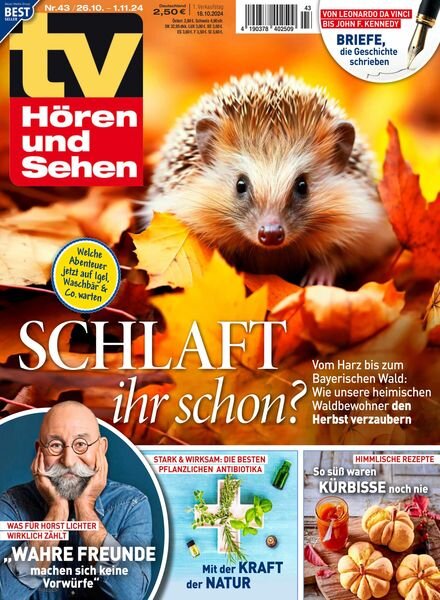 TV HOren und Sehen – 18 Oktober 2024 Cover