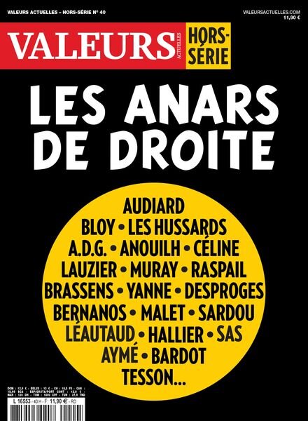 Valeurs Actuelles – Hors-Serie N 40 – 11 Octobre 2024 Cover