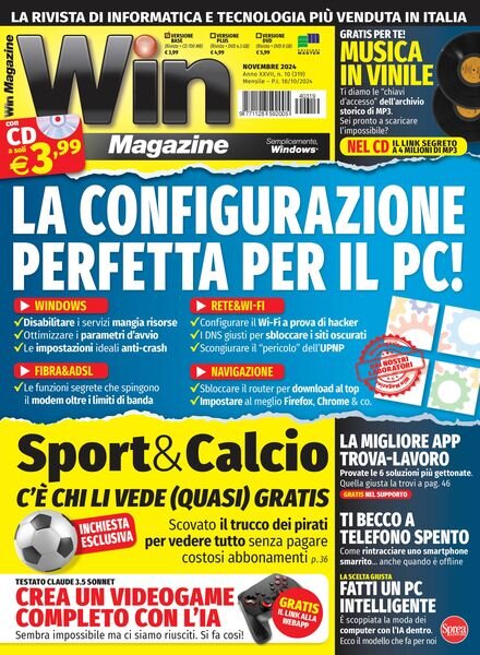 Win Magazine – Novembre 2024 Cover