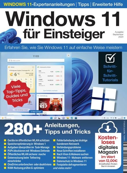 Windows 11 fur Einsteiger – September 2024 Cover