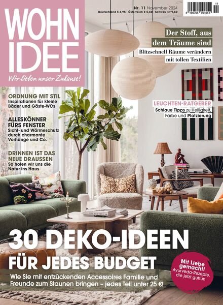 Wohnidee – November 2024 Cover
