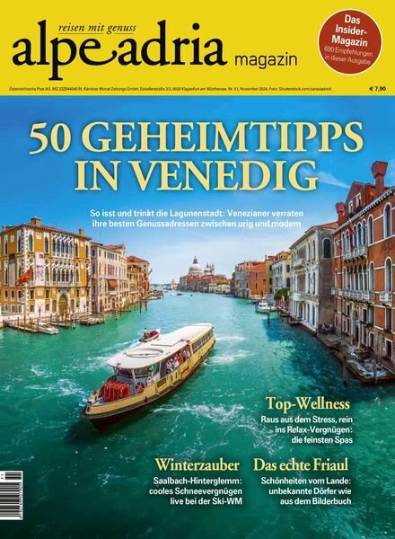 Alpe Adria Magazin – November 2024 Cover