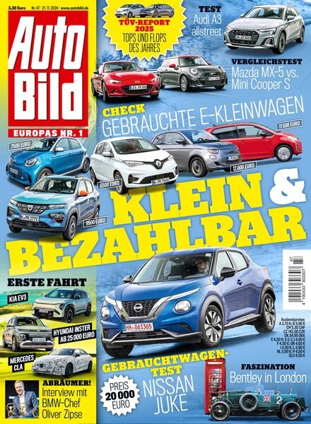 Auto Bild Germany – 21 November 2024 Cover