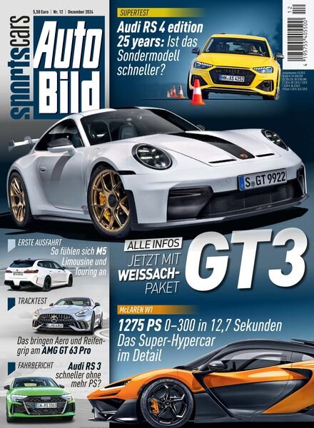 Auto Bild Sportscars – Dezember 2024 Cover