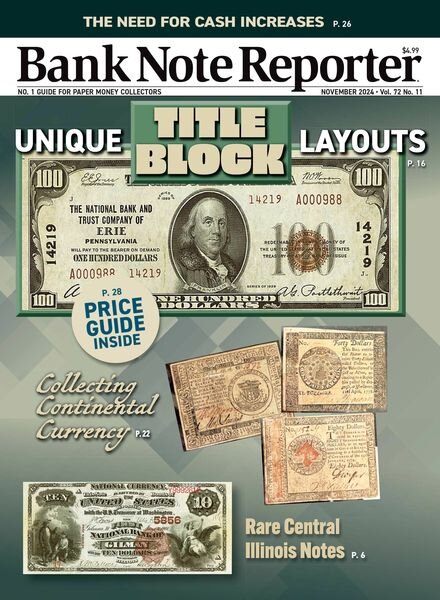Bank Note Reporter – November 2024 Cover