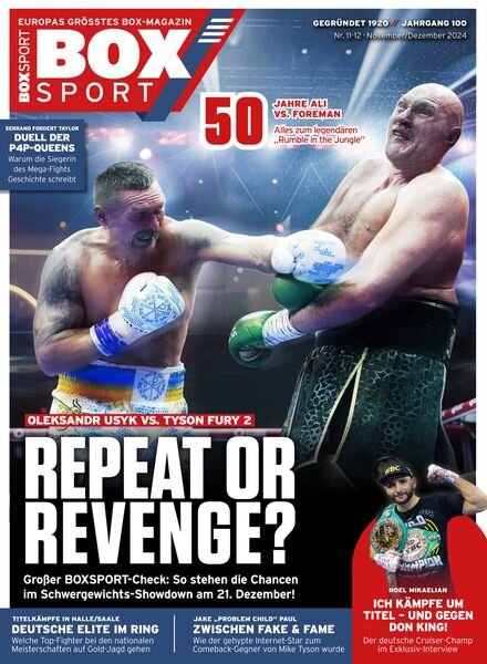 BoxSport – November-Dezember 2024 Cover