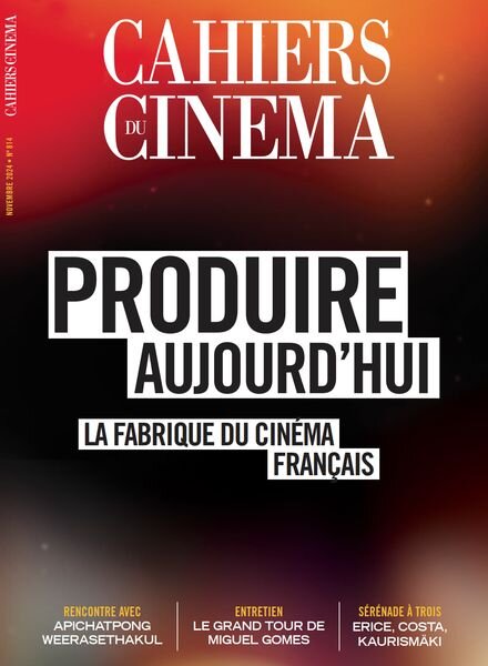 Cahiers du Cinema – Novembre 2024 Cover