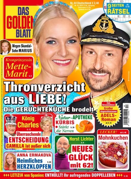 Das Goldene Blatt – 26 Oktober 2024 Cover