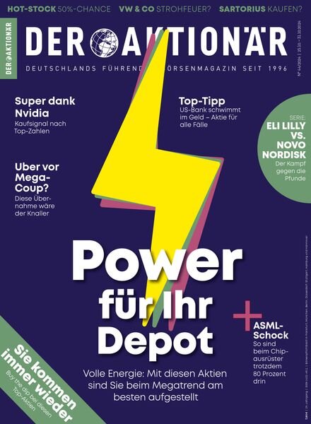 Der Aktionar Borsenmagazin – 25 Oktober 2024 Cover