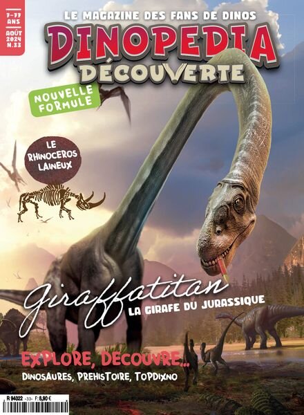 Dinopedia Decouverte – Aout 2024 Cover